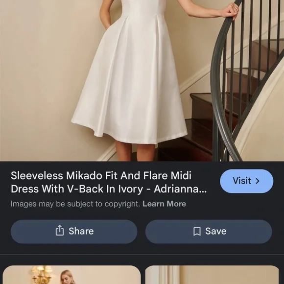 Adrianna Papell Mikado Silk Dress with Embellished Belt - Picture 2 of 8